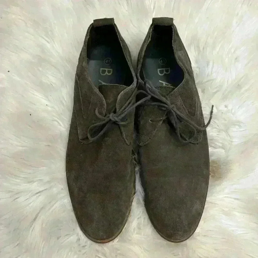 Brown Bass leather low top Pasadena nubuck shoes sz 14